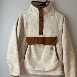 Carhartt Cream and Brown Sherpa Fleece